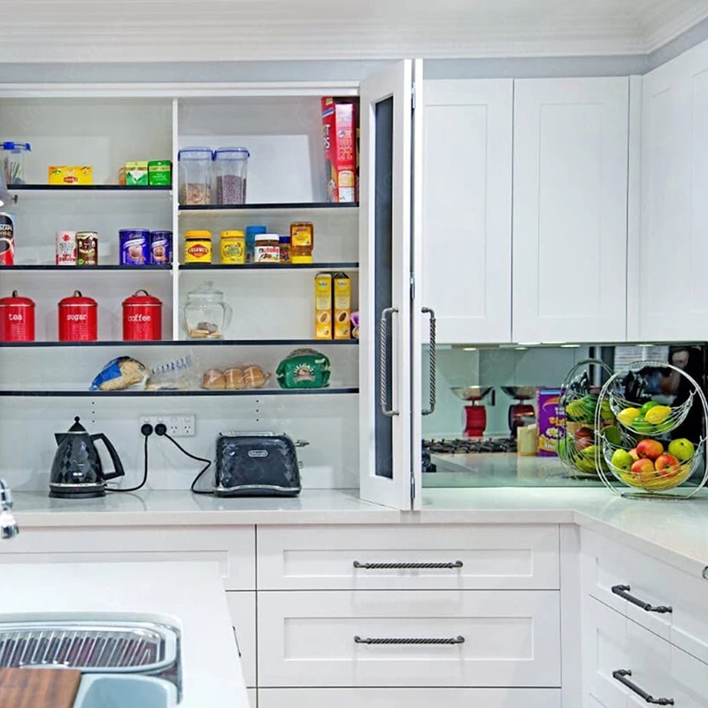 Modular Homes Kitchen with Glass Door Cheap Cabinets