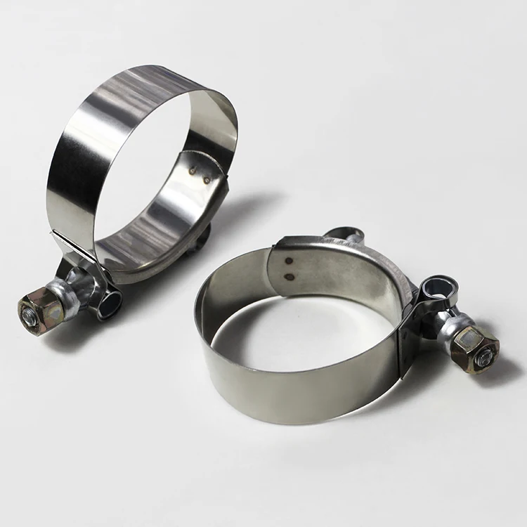 Adjustable Stainless Steel 201/304 T Bolt Hose Clamp T-bolt Clamps for Hydraulic Silicone Hose Heavy Duty Single Bolt Hose Clamp