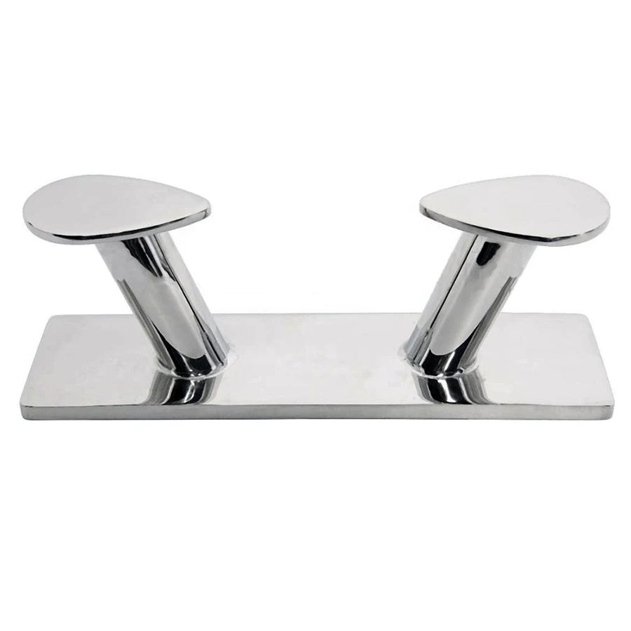 Manufacturer Stainless Steel Heavy Duty Double Horn Bollard Cleat for Marine Boat Trailer Mooring Rope Cleat