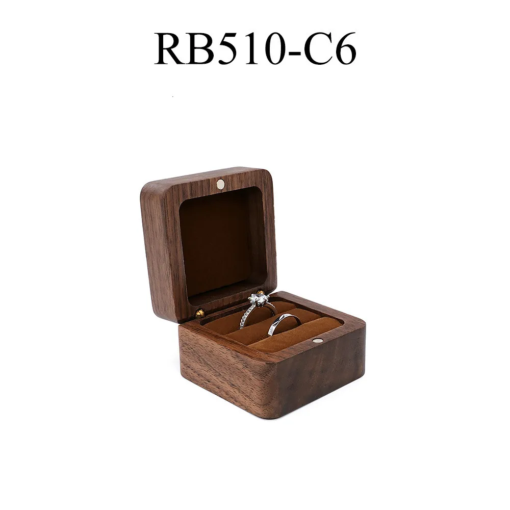 wholesale Ready to ship jewellery packaging boxes wood box ring and earrings wooden jewelry ring boxes