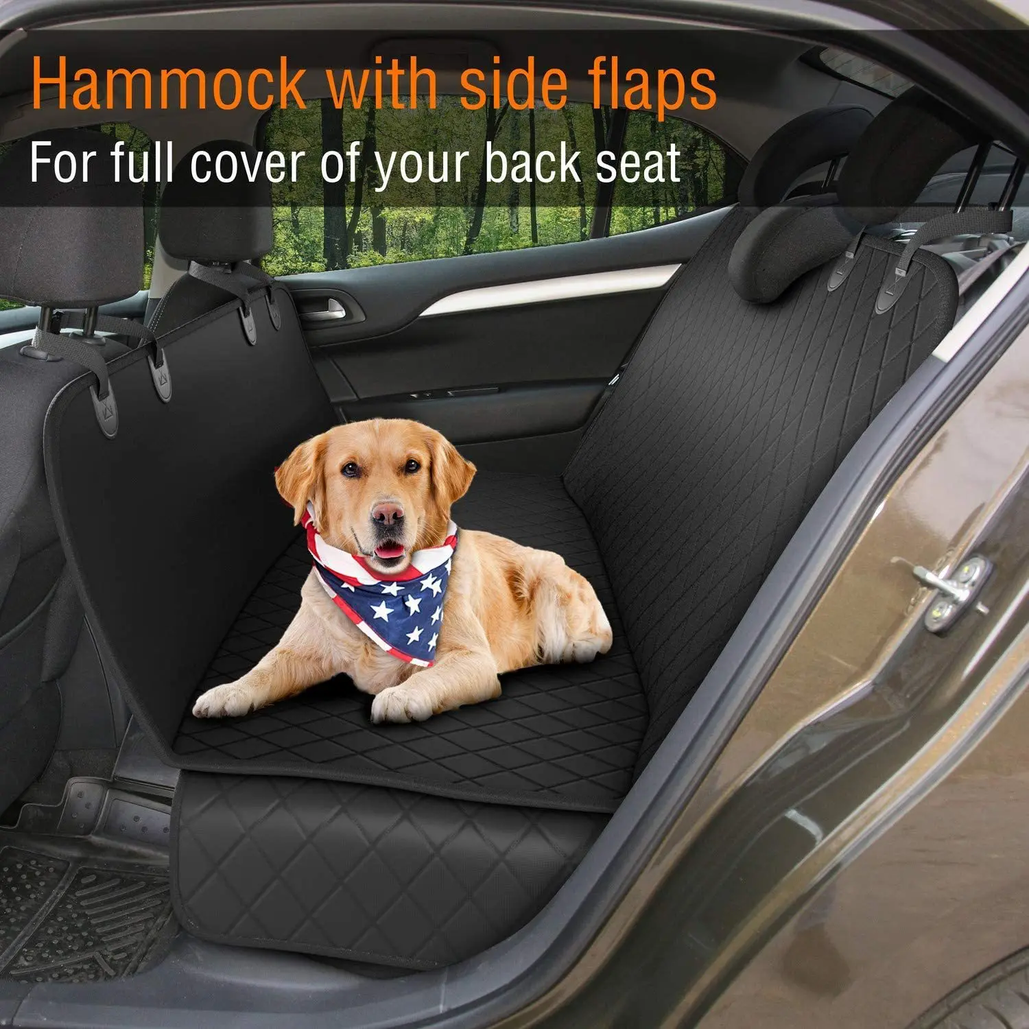 Wholesale Custom Logo Waterproof Pet Car Seat Cover Luxury Pet Back Car Seat Cover For Dog Traveling