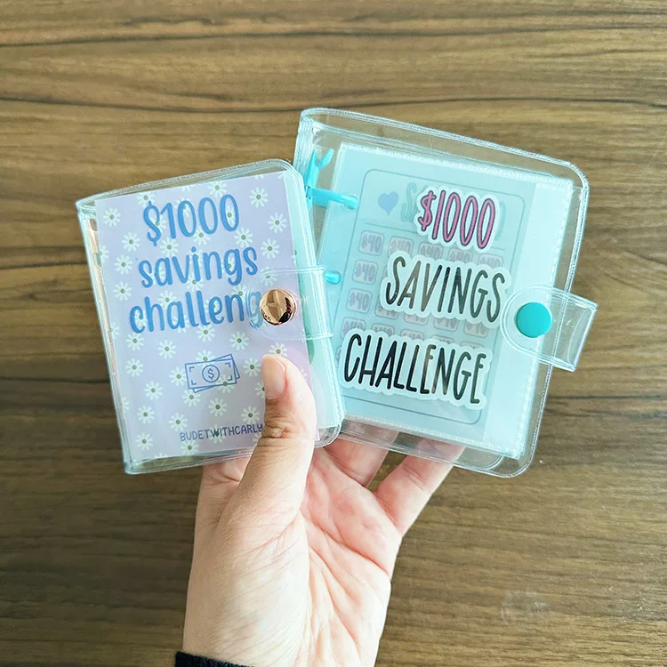 New student envelope set money saving chagllenge mini size binder budget cover sheets inside bags beginners photo album