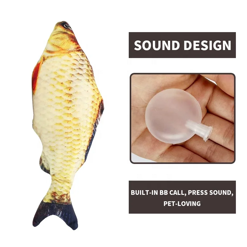Factory Wholesale High Quality Durable Interactive Pet Toy Funny Stuffed Plush Fish Dog Squeaky Toy Pet Squeak Toys