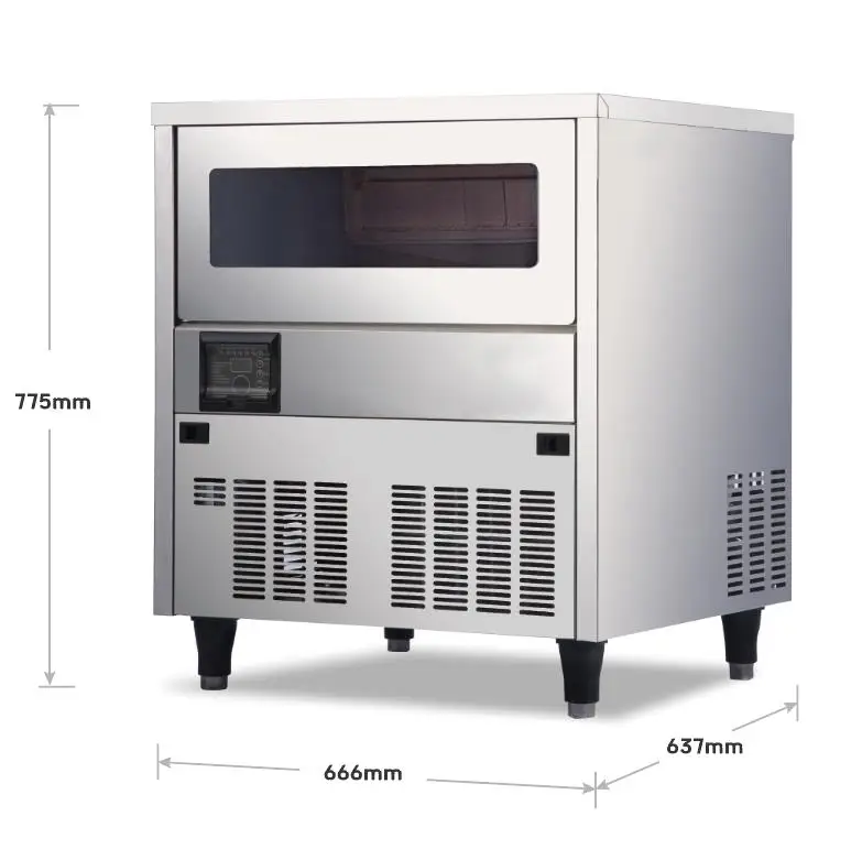 Stainless Steel Commercial Ice Maker Auto Clear Bullet Ice Making Machine Portable Ice Maker