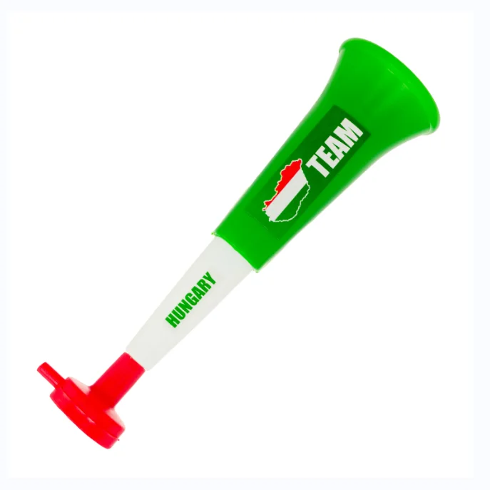 Europe Warehouse Stock Horn National Flag Color Hand Pump Air Horn Poland Plastic Fans Vuvuzela