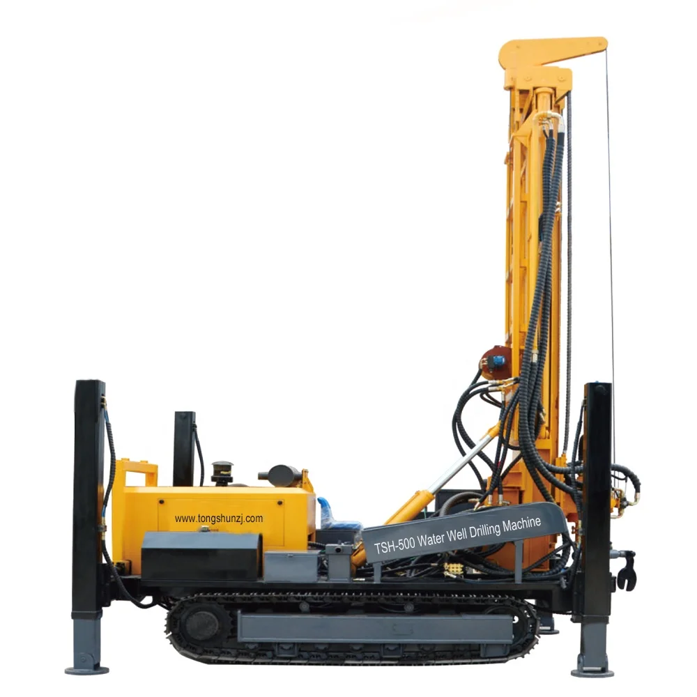 TSH-500 Meters Borehole Hydraulic Crawler Water Borehole Drilling Machine Diesel