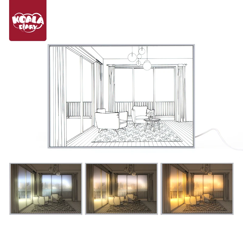 Ins Style 3D Acrylic Painting with Lights USB Plug Dimming Wall Artwork Wall Art Illuminated Light Painting LED Art Picture