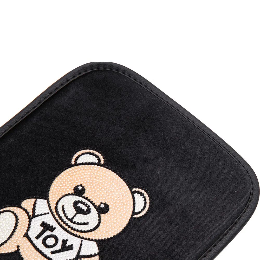 Cute Diamond Rhinestone Bling Car Armrest Cover Front Position Storage Box Accessories for Women and Girls