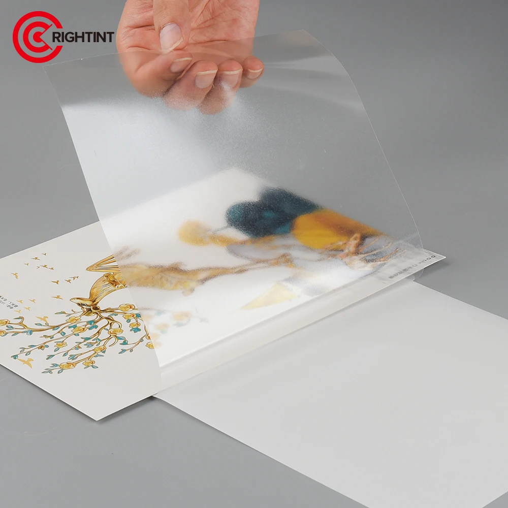 UV Adhesive Inkjet Printable Transparent A4 Size Waterproof Self Adhesive Clear Film Sheet Vinyl Sticker Sheet Label Paper