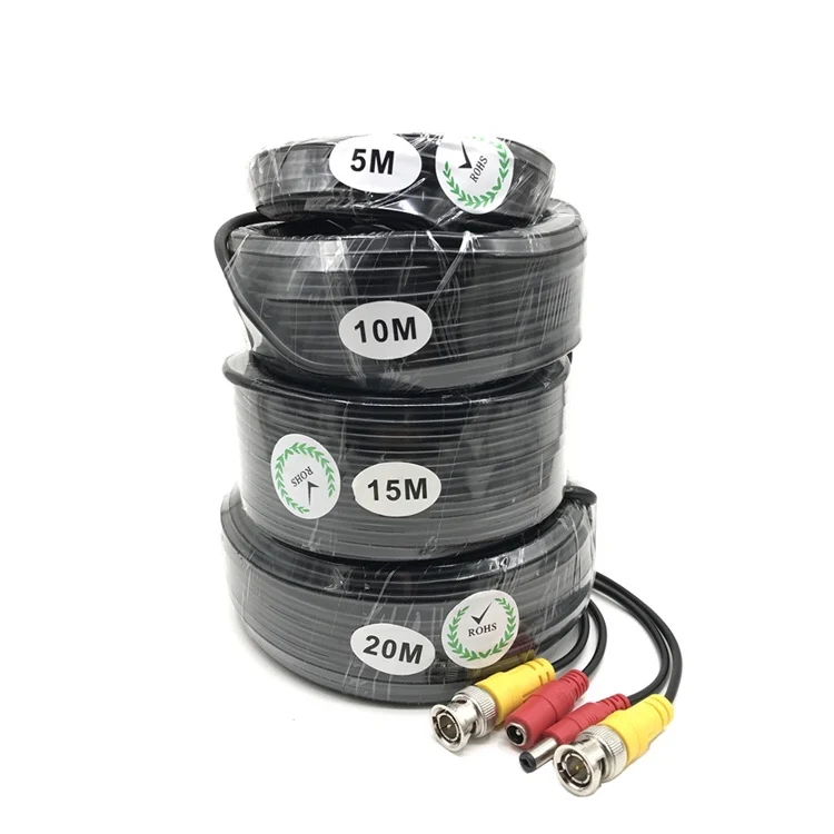 30m BNC Cable BNC + DC Connector Copper Core CCTV Accessries for Analog AHD Security Surveillance Camera DVR connector cable