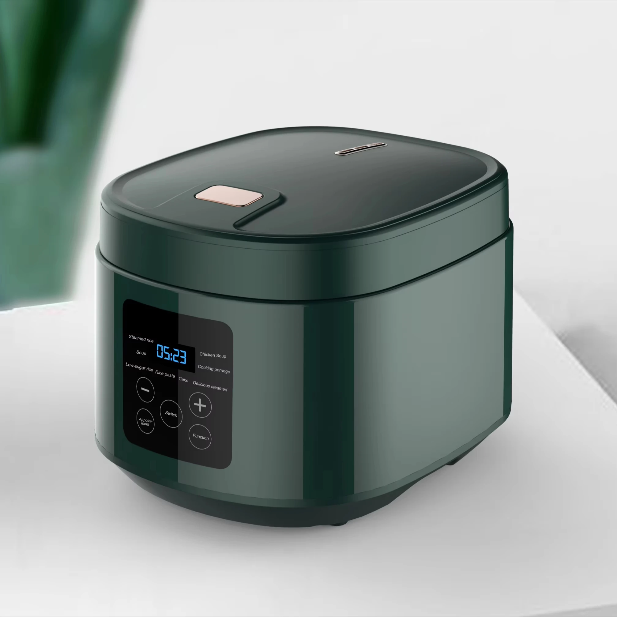 Household portable 5L smart silver crest smart digital big rice cooker electric green rice cooker