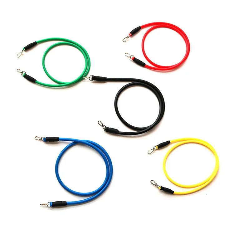 Gym Exercise Workout Fitness 11 Piece Resistance Band Tube Set