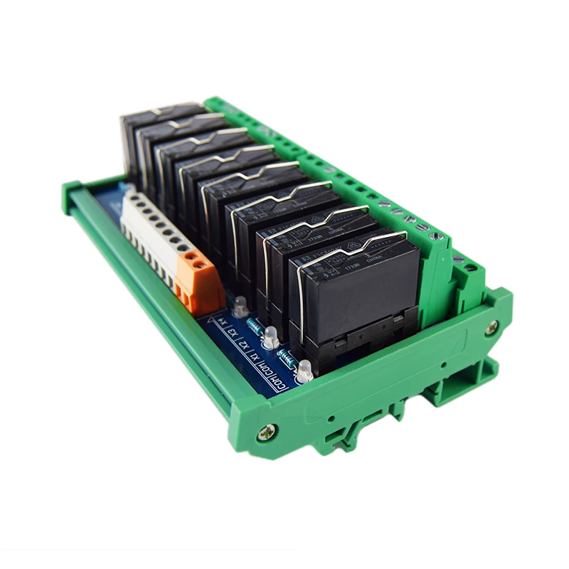 Huaqingjun 8-Channel Fushitong Relay Module 2NO 2NC Electromagnetic Relays for Filling Machine