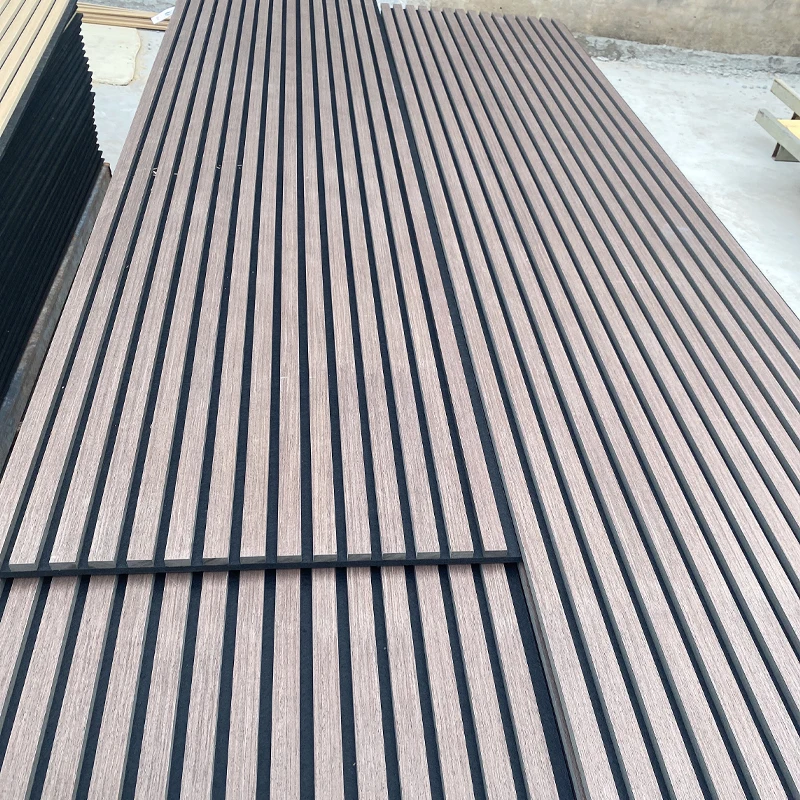 Adhesive Polyester Acoustic Panels Wood Wall Panelling Boiserie Wood Wall Board Panel