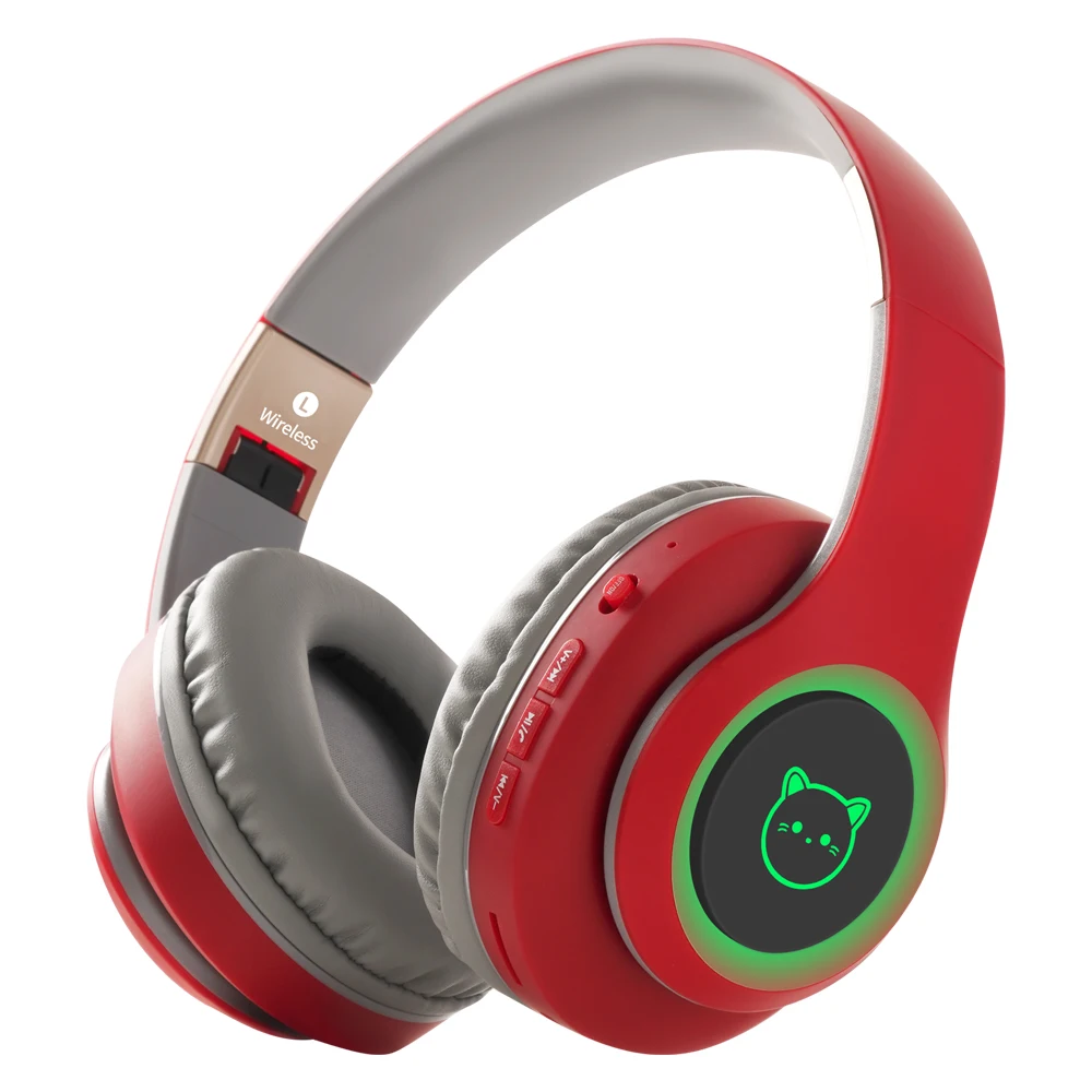 Folding high quality Type C charging port FM radio TF card wireless on ear headphones