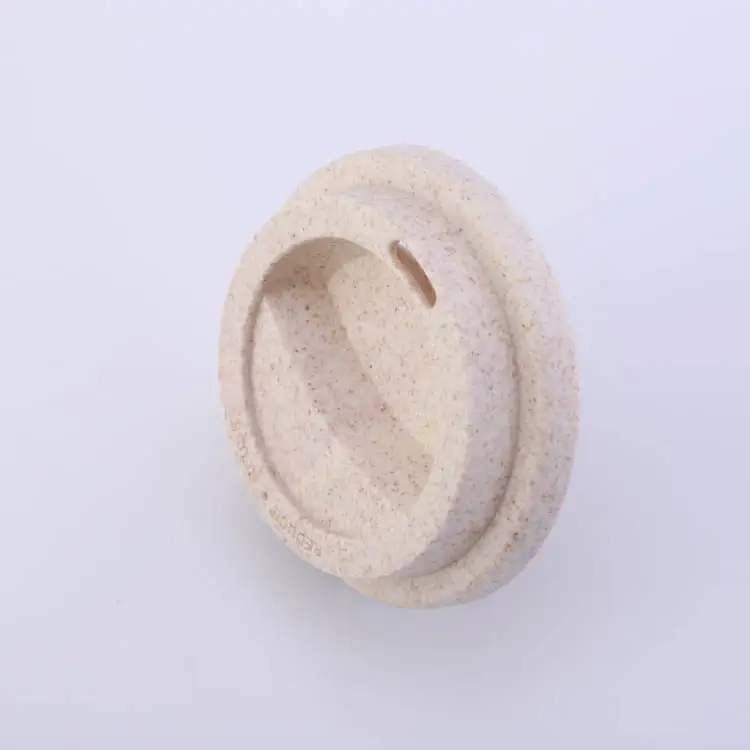 Custom Reusable Travel Mugs Bio Degradable  Wheat Straw Rice Husk Fiber Single Wall Coffee Cup