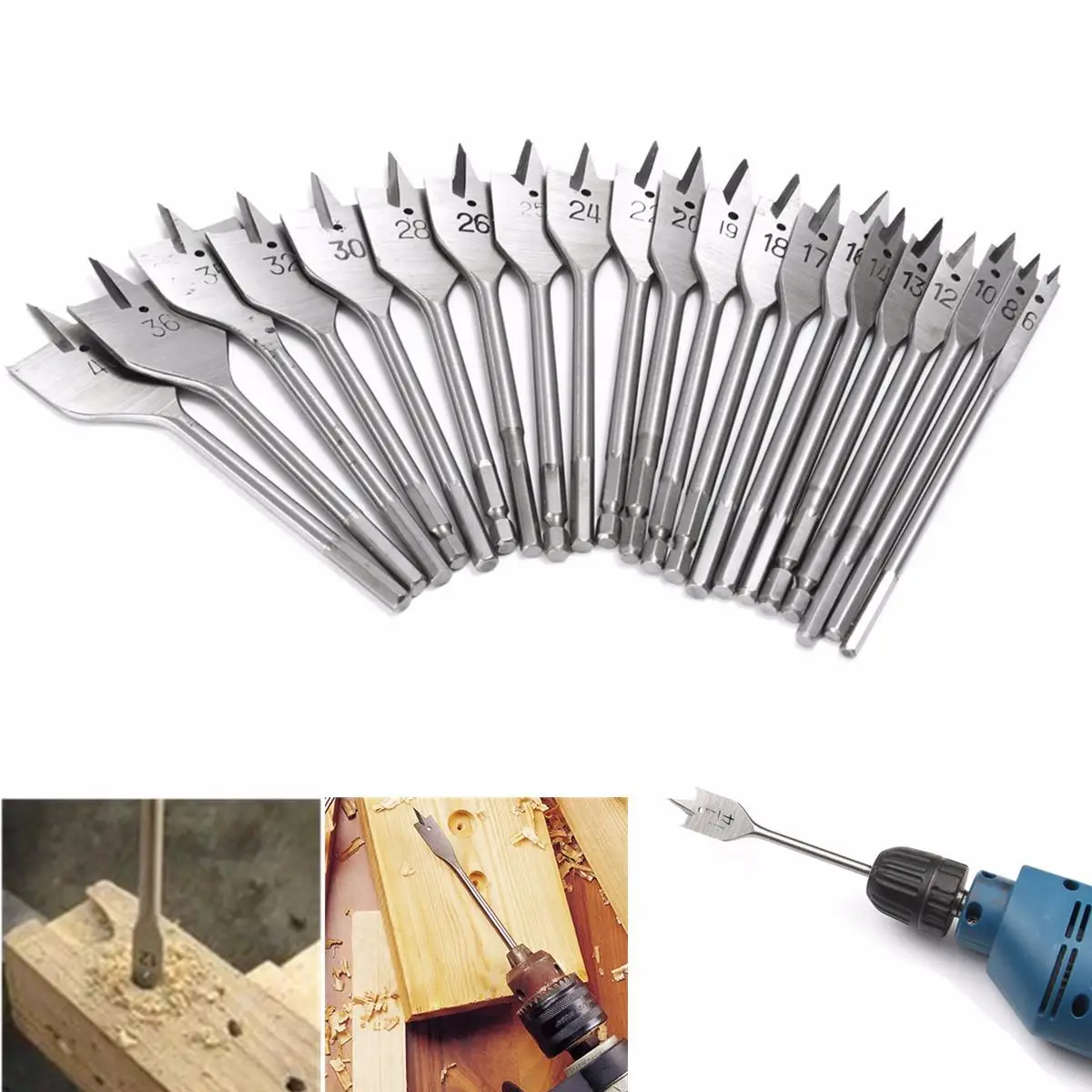 Quick shank spade drill bit Flat Screw Tip Wood Core Drill Bits For Woodworking