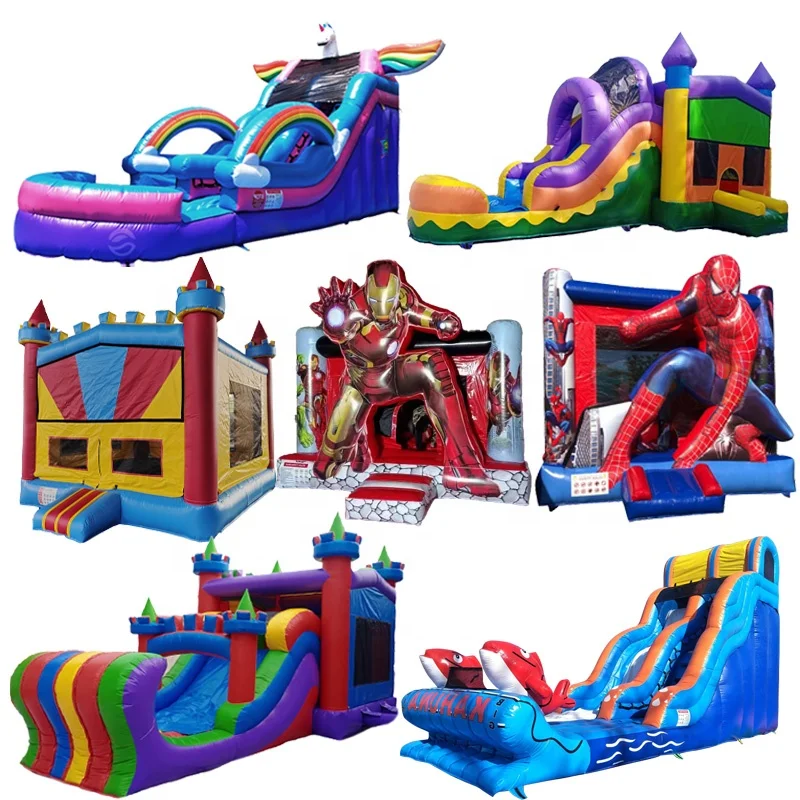 Party Moonwalk Commercial Bouncer Adult Kids Jump Jumper Inflatable Bouncy Castle Water Slide Bounce House Combo Slide With Pool