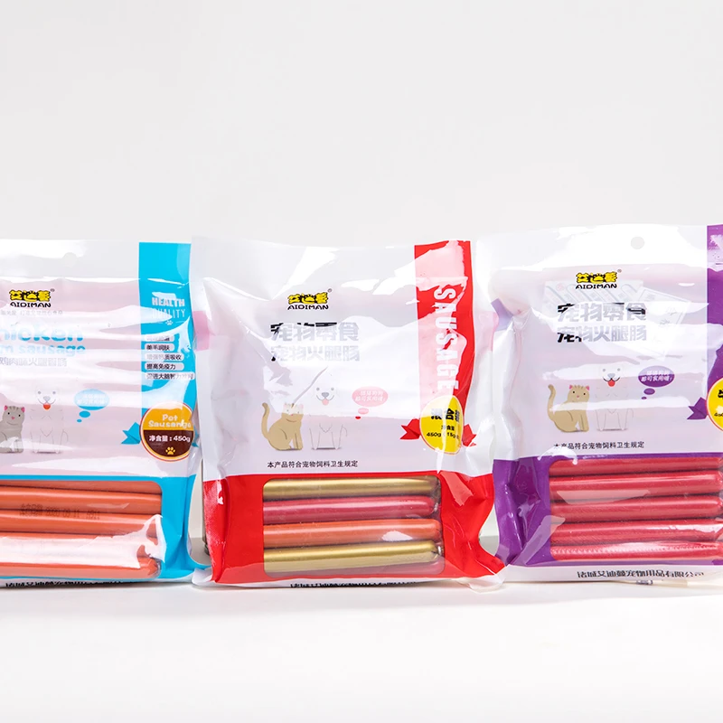 Manufacturers Wholesale Ham Sausage Duck Chicken Beef Flavor Sausage For Pet Cats And Dogs