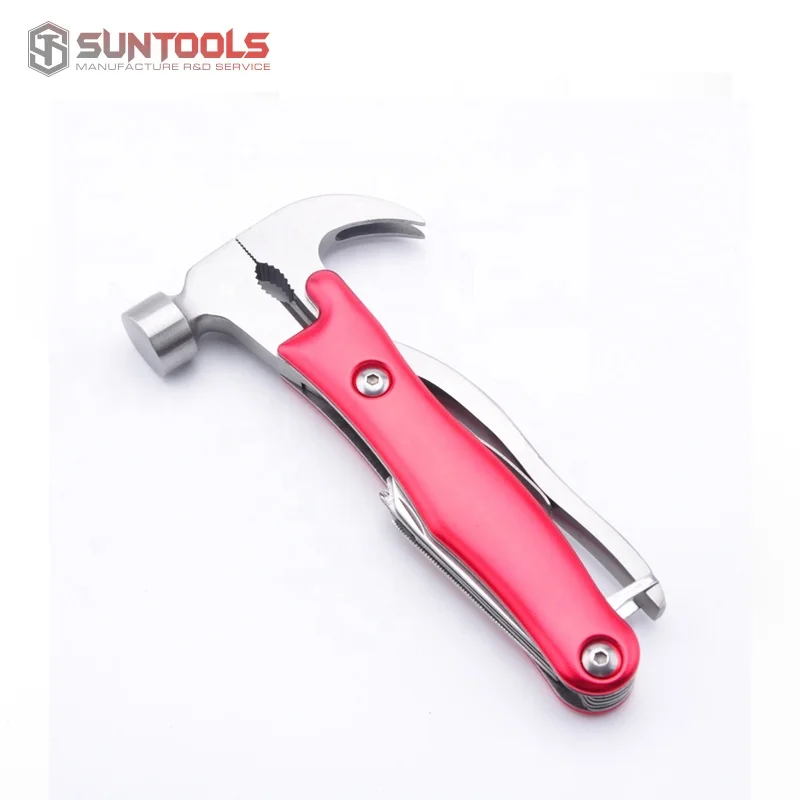 Hot-sale outdoor camping aluminum handle stainless steel high quality multi nail  claw hammer