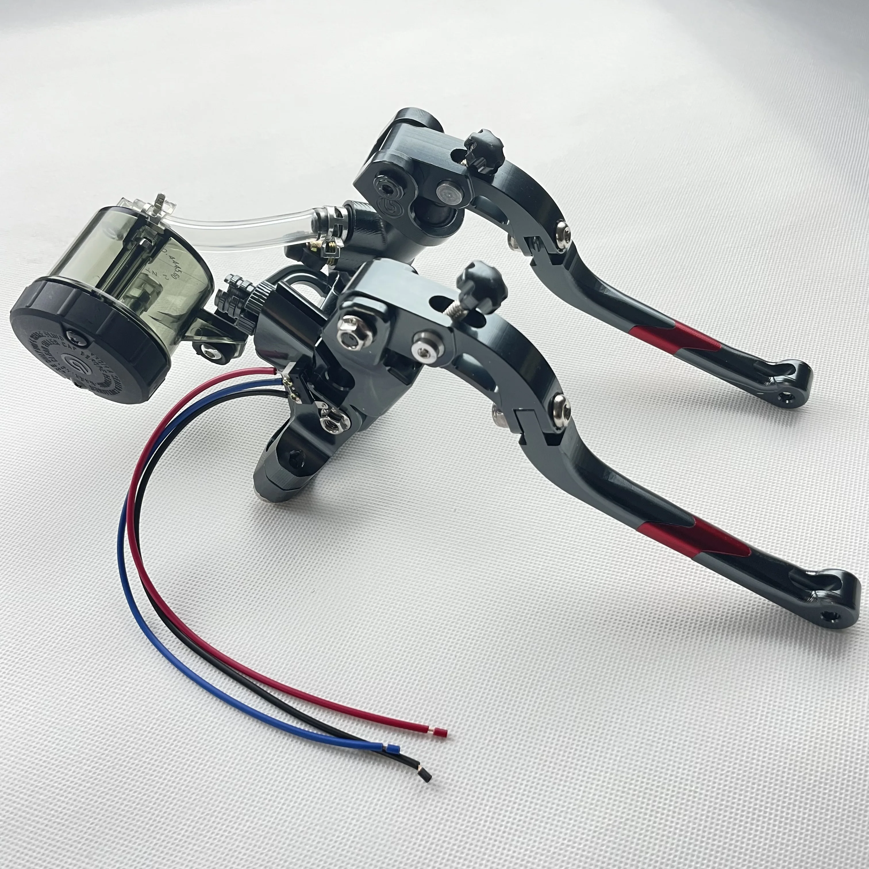 Motorcycle Hydraulic Brake Master Cylinder Pump Right Lever CNC Aluminum Universal 22mm Anodized Color 17.5mm Racing Motorcycle