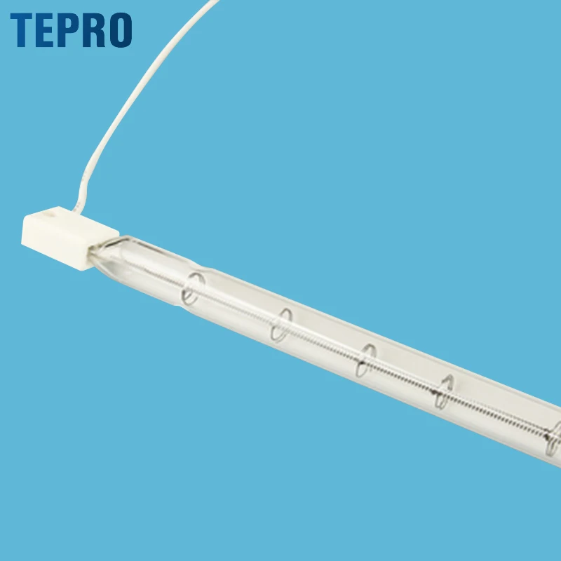 QIR240-3000/A 2540k 3000w Water Proof Ceramic Base Material Infrared Heating Lamp Quartz Glass Tube Tungsten Halogen Ir Lamps