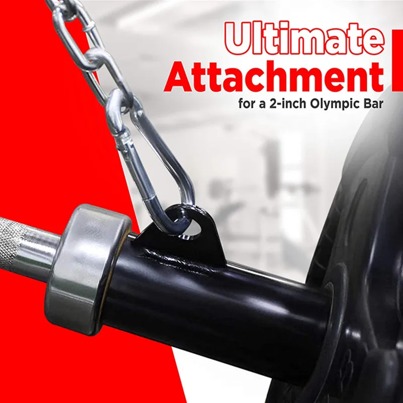 T-Bar Row Platform with Chain,Eyelet Landmine Attachment Fits  Bar Full 360 degree Swivel Ideal for Bent Over Exercises