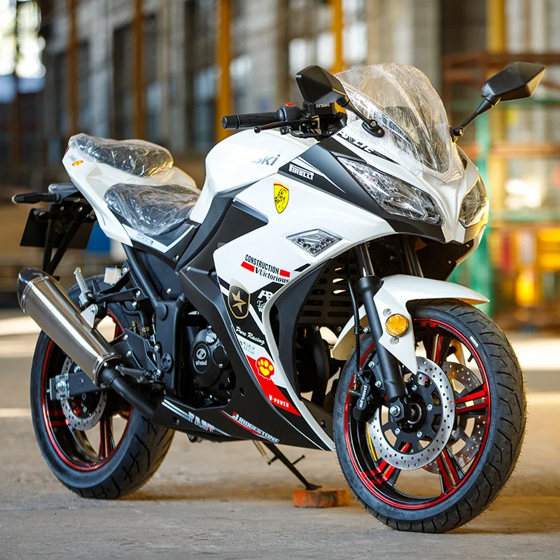 New 200cc Ninja Sportbikes Small Double Cylinder Water-Cooled Motorcycle National Four Electronic Injection Road Race capable