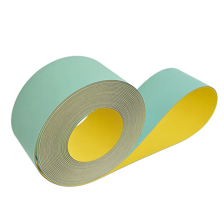 Open end 2.0mm light cyan-yellow high speed nylon sandwich transmission flat belt