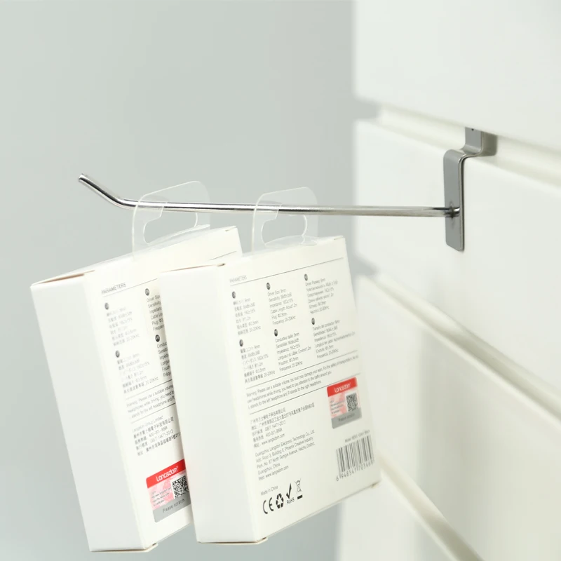 2023 Good Price Adhesive Tab PVC Transparent Hang Tabs Plastic Sticker Hooks For C-store Supermarket Retail Display