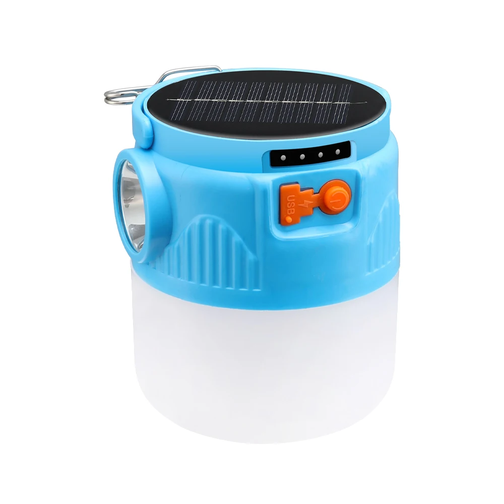 Solar camping hiking usb light lightweight small hanging rechargeable camping light