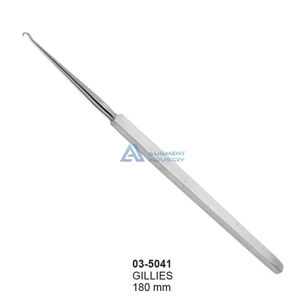 
GILLIES Hook Retractor Sharp 18CM Stainless Steel Surgical Fine Wound Retractors Dura Hook Retractor 