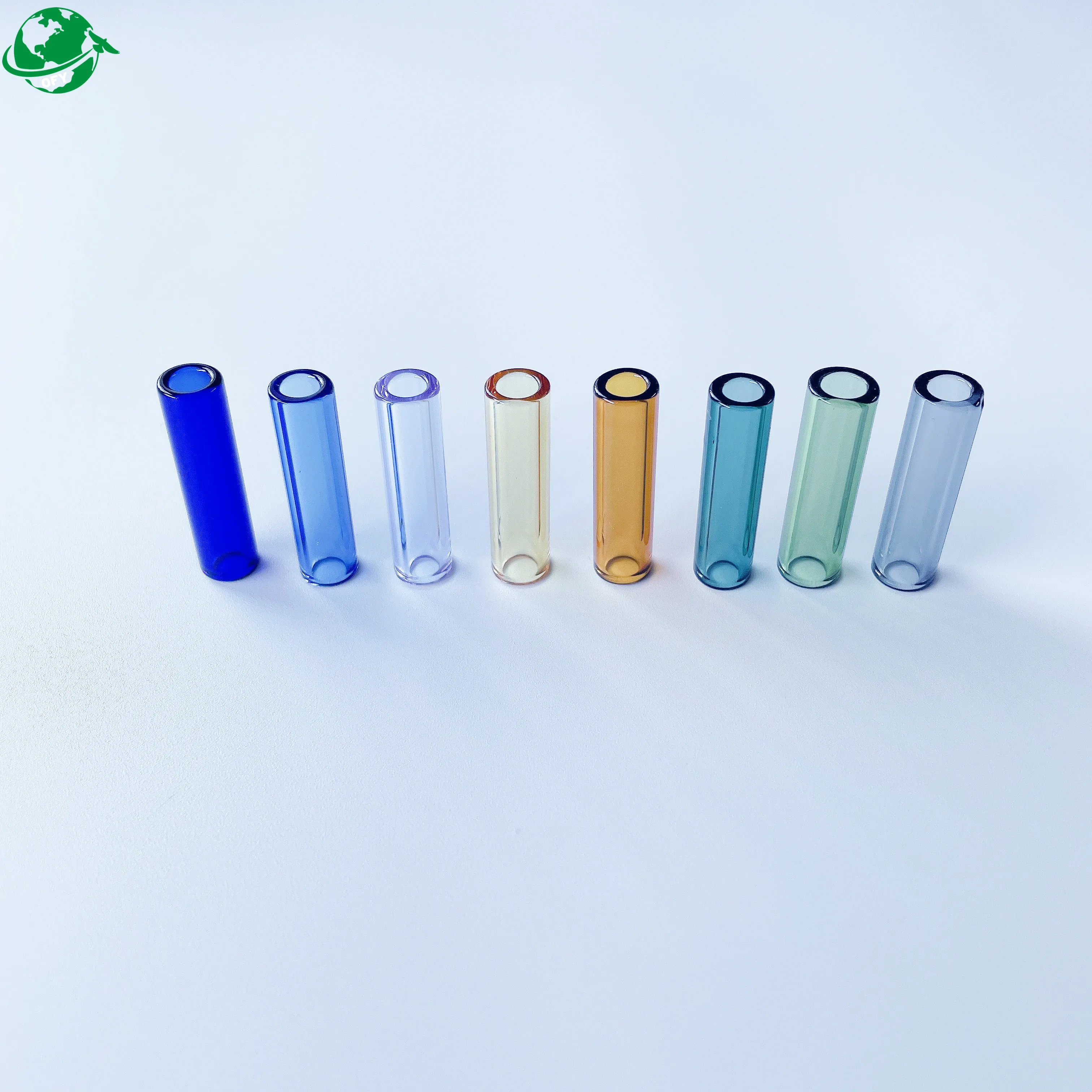 New design clear colored spiral glass filter tips for rolling cigar