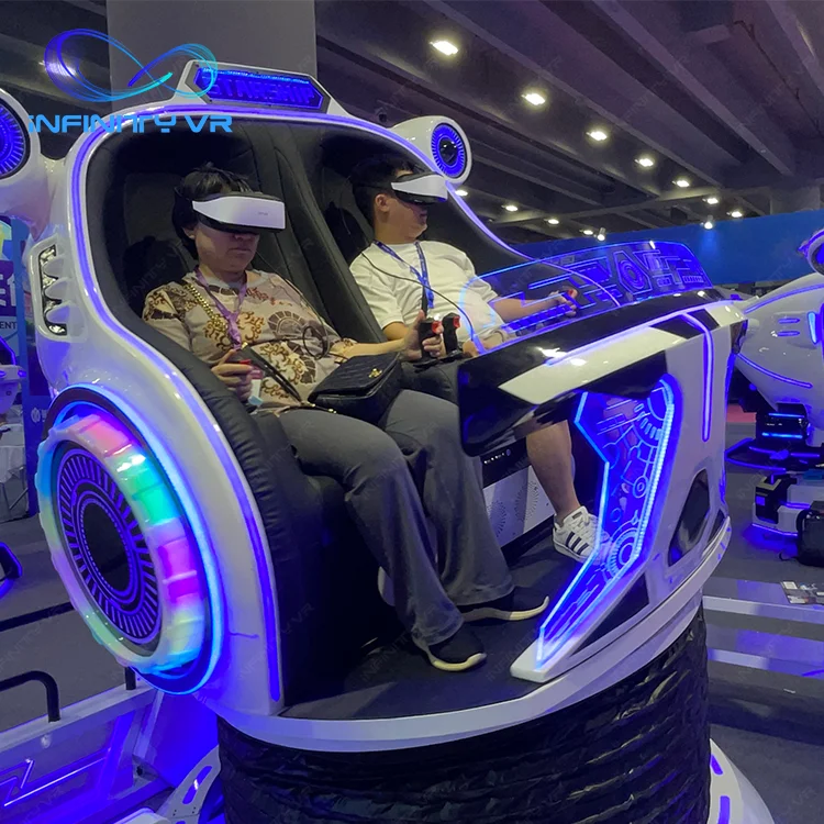 Virtual Reality 9D 2 Seats 360 Degree Rotating 9d VR Cinema Virtual Reality 3D Videos VR Arcade Game Machine Wholesale VR