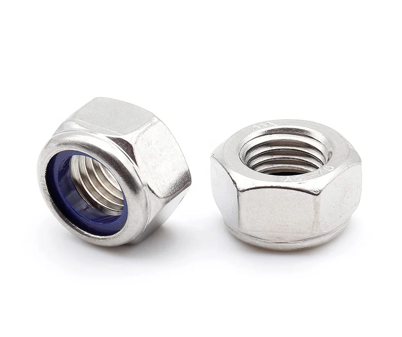 HBLJ  DIN 985 DIN 982 NYLOCK NUT STANDARD NYLON INSERT LOCK NUTS galvanized