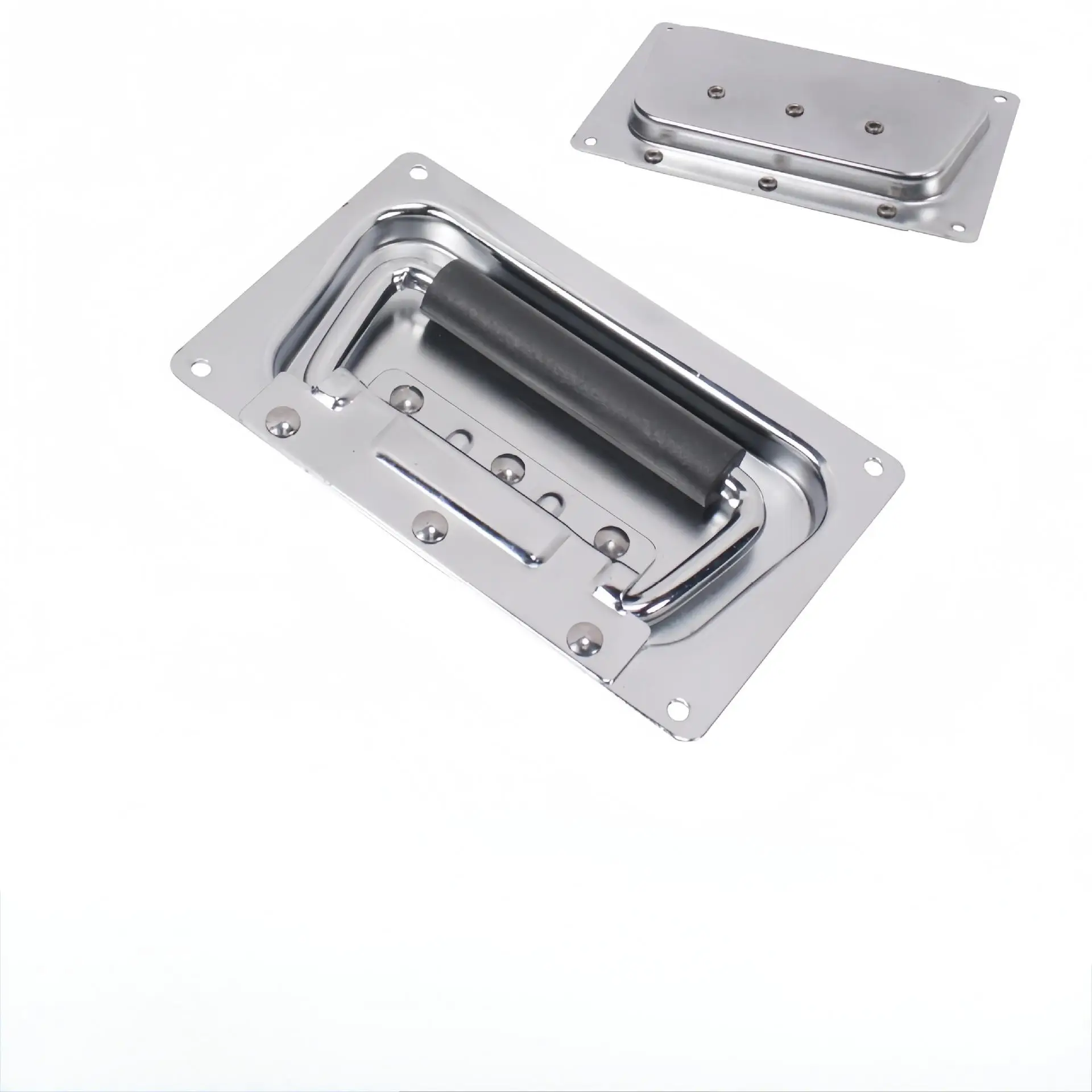 Flight Case Recessed Folding Stainless Steel Spring Loaded Pull Dish Handle