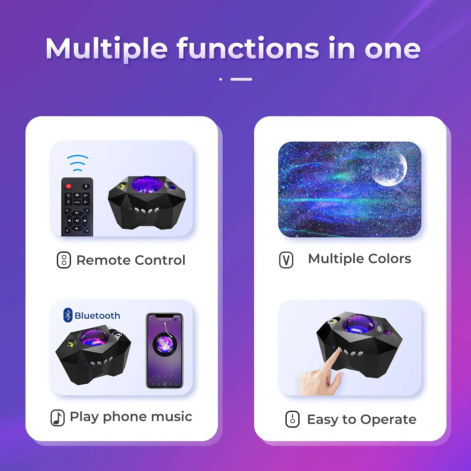 LED starry night light starry sky smallpox twilight projector bluetooth laser light high quality music light