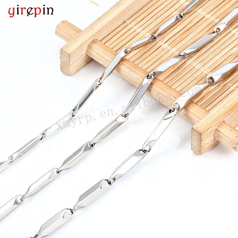 Fashion No Fade Thicken Stainless Steel sunflower seed chain Bulk Materials Handmade Supplies For DIY Jewelry Findings Making