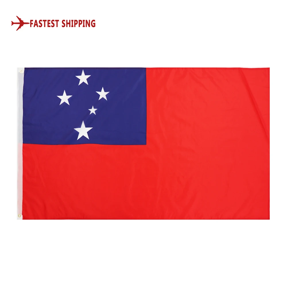 DMSE Western Samoan Flag 3X5 Ft Foot 100% Polyester 100D Flag