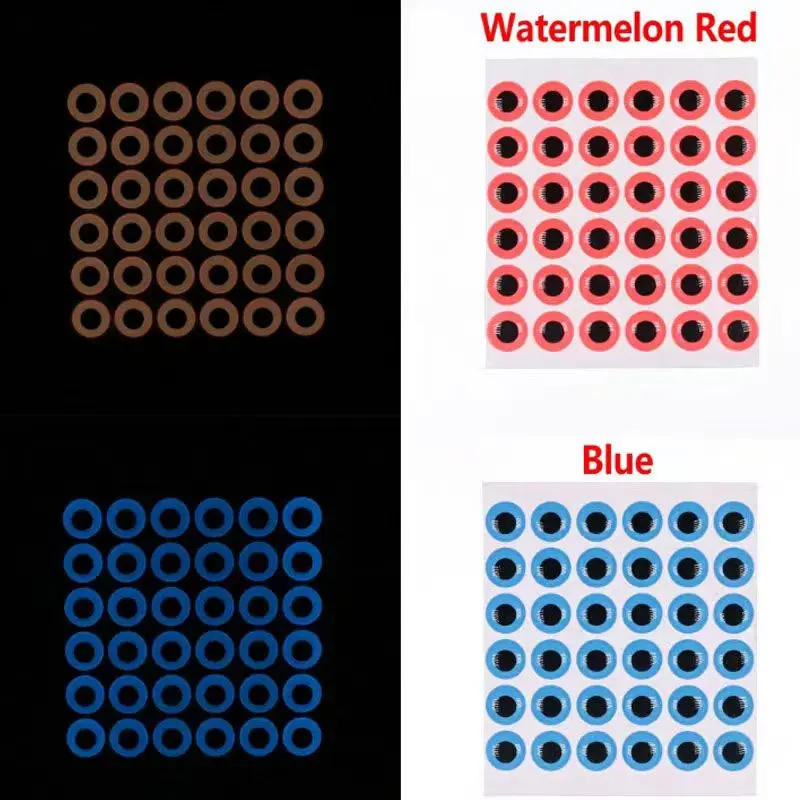 Custom Size 3D Luminous Fishing Eyes Glow In The Dark Fish Eyes for Lures