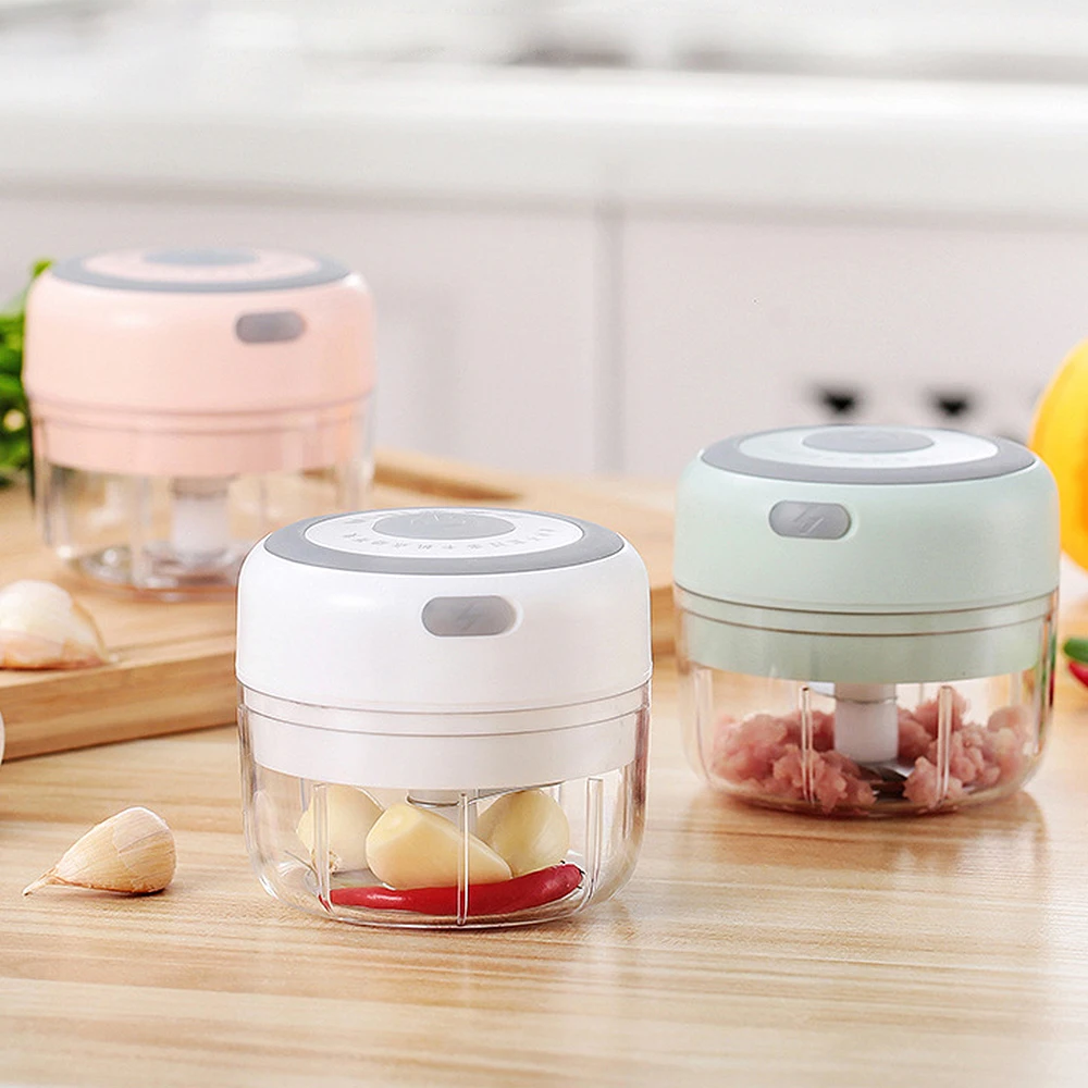 250ml Kitchen Gadgets Food Grade Baby Food Processor Smart Electric Meat Mincer Onion Vegetable Chopper