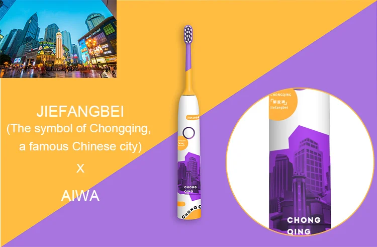 AIWO IPX7 Electric Toothbrush Waterproof Rechargeable Travel Toothbrushes Color OEM Electric Toothbrush For Adult