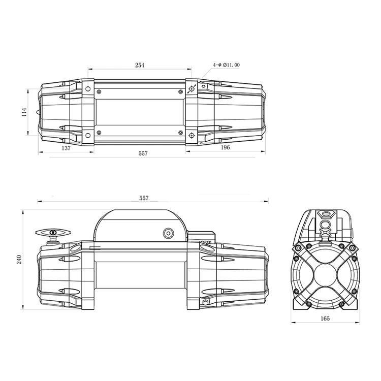 Новый дизайн 9500 фунтов Тяговый якорь 12 В электрическая 4x4 автомобильная лебедка со стальным тросом