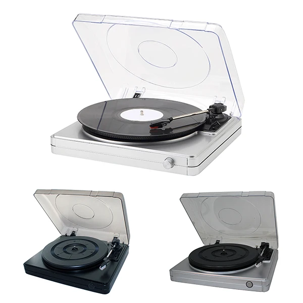 Portable Optional Bluetooth Turntable Plastic Phonograph USB SD Vinyl Record Player With Speakers