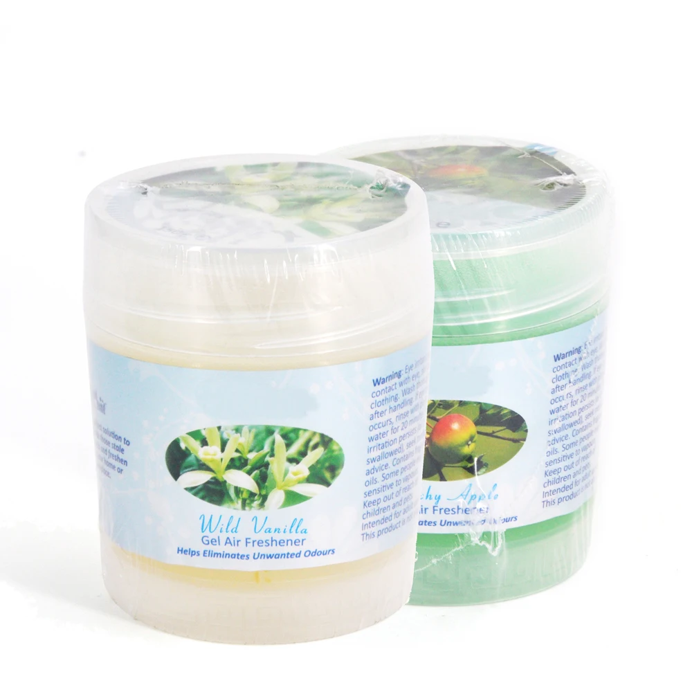 Custom Solid Air Freshener Gel Plastic Car Toilet Gel Air Freshener Containers Empty Jar Manufacturers Air Gel Freshener