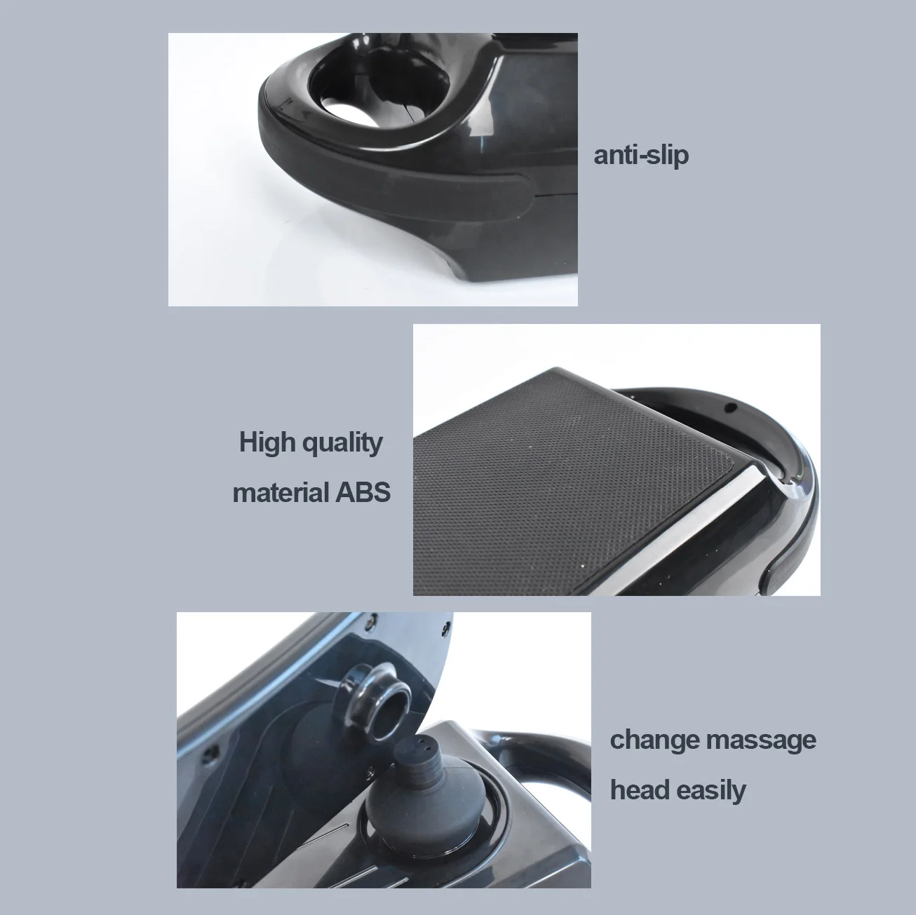 OEM/ODM ABS body slimmer mini fat-off vibration plate exercise machine with 3 replaceable massage heads