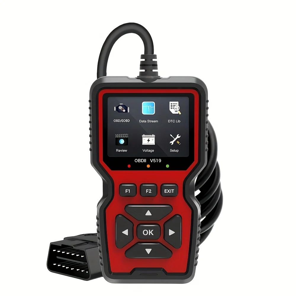 OBDII Профессиональный V519 OBD2 сканер 12 В диагностический считыватель кодов инструмент