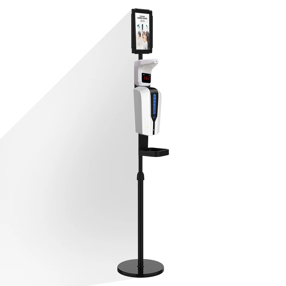 New Updated Billboard Floor Stand Cheap Price Hand Sanitizer Dispenser 1.2L Smart Mist Sprayer Sensor Soap Dispenser