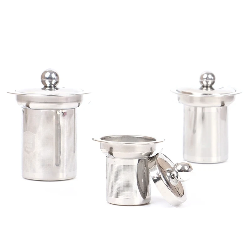 1PC Reusable Stainless Steel Tea Strainer Mesh Infuser Basket Loose Tea Leaf Infusers Herb Filter for Mug Teapot Teaware S/M/L