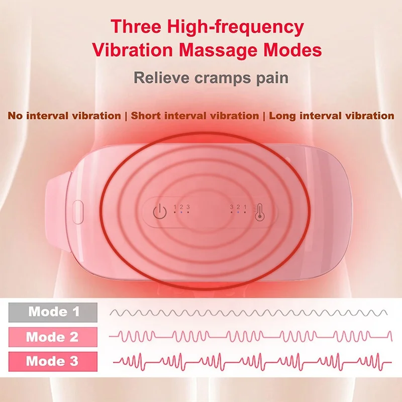 High quality cordless waist wireless graphene heating menstrual period pain relieve period pain relief device dysmenorrhea pad